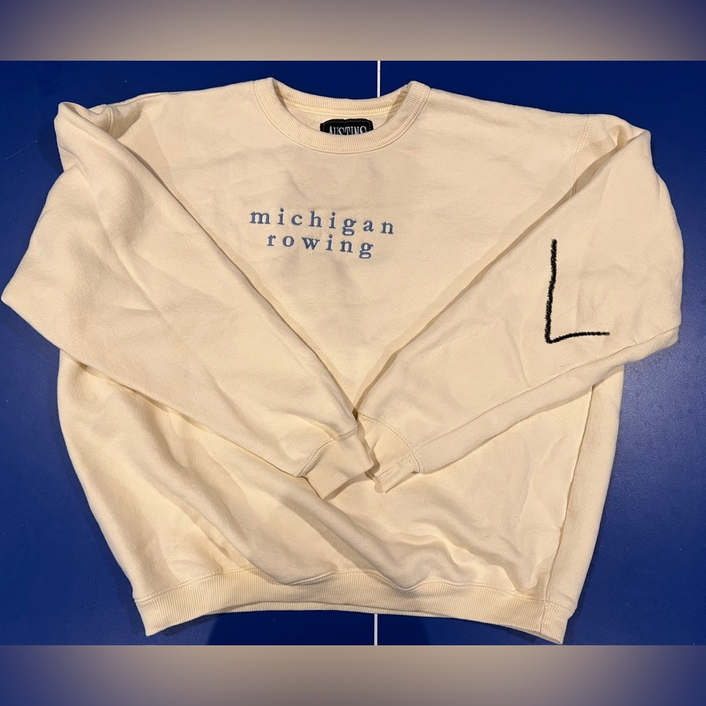 Light Yellow Michigan Rowing Crewneck